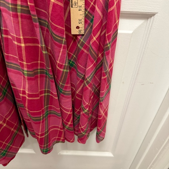 J. Peterman Pink Plaid Midi Dress vintage dress - Picture 6 of 8